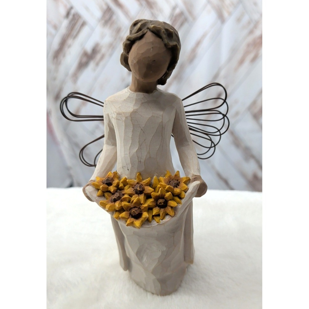 Willow Tree "Sunshine" Angel Figurine Holding Sunflower